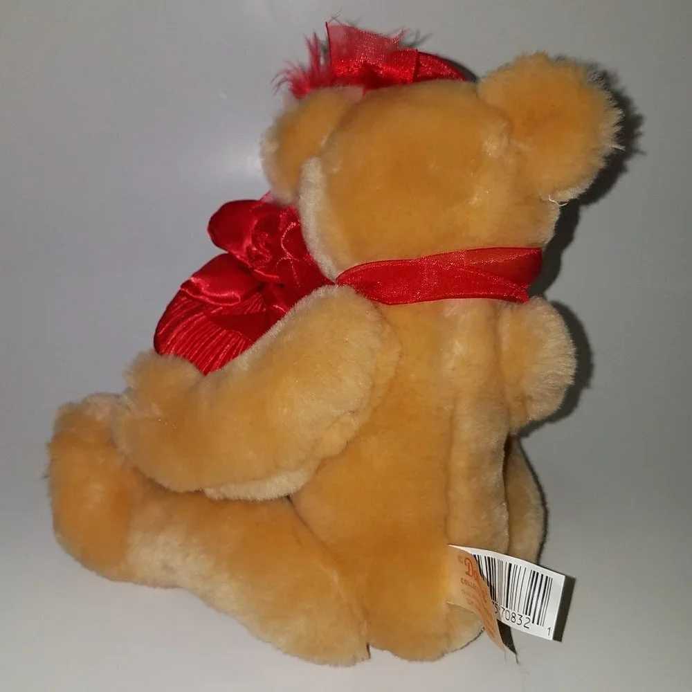 Dan Dee Valentine's Day Brown Teddy Bear Plush Red Heart Gift Box Stuffed Toy